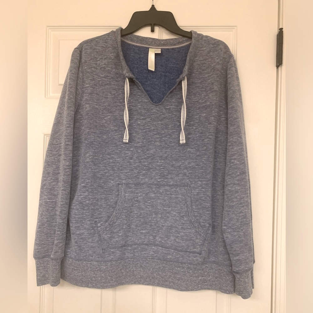 Heather blue pocket sweatshirt
